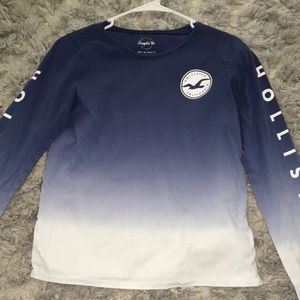 Hollister blue ombré graphic tee